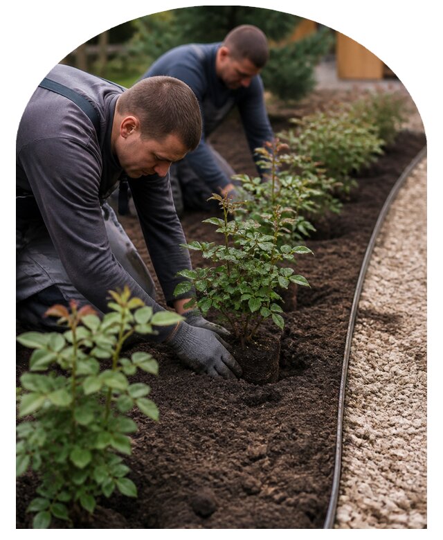 Устройство розария и цветников на участке под ключ в Керчи